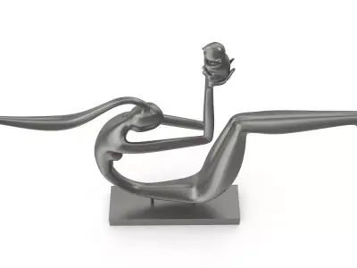 Mother and Child Statue Free 3D model