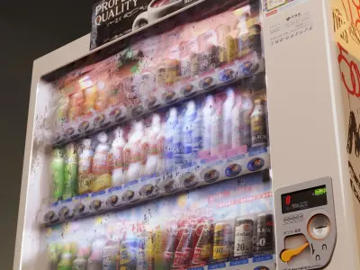 Vending Machine 4 Low-poly 3D model