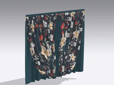 Curtain Low-poly 3D model