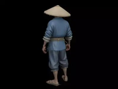 Old farmer 3D model