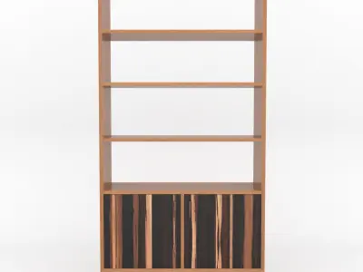 Mid-Century Modern Bookshelves 200 Oslo Low-poly 3D model