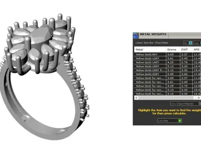 Jewelry ring 381 3D print model