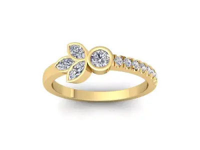 Light Weight Diamond Ring 3d Model and Render  3D print model get