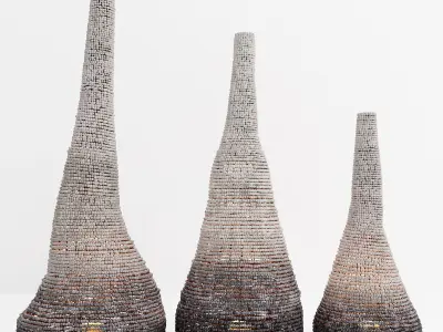 Moringa floor sculptures  3D model