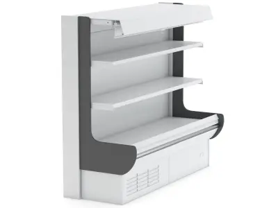 Supermarket Rack Refrigerator 3D model