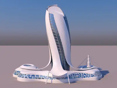 0107 - Organic Skyscraper 3D model