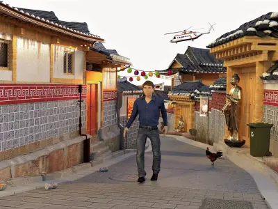 Street - South Korea 3D model