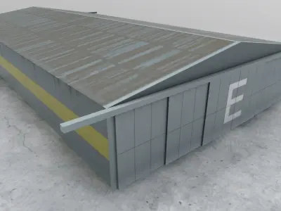 LXGB Hangar 2 Low-poly 3D model