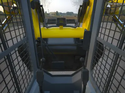  Skid Steer or Compact Track Loader with Operator Rigged for Maya 