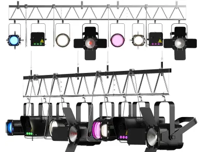  Soft theater farm with lighting equipment Low-poly 3D model purchase