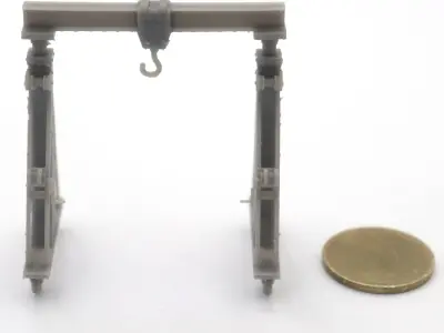 HO Small gantry crane train model  3D print model
