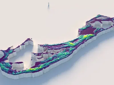 Bermuda Country Terrain 3D model