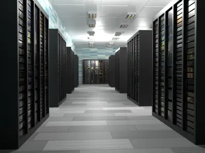 Data Communication Server Room Low-poly 3D model