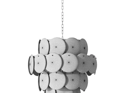 LINKORI Natural Alabaster Chandelier 3D model