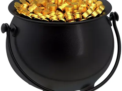 Pot of Gold 03 3D model