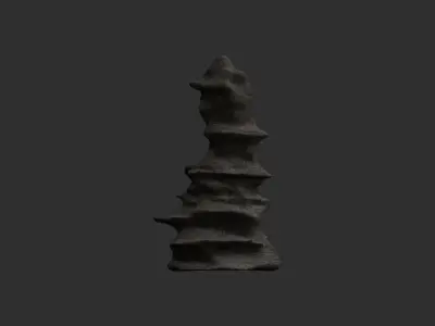 Cave Rock 02 - Base Low-poly 3D model