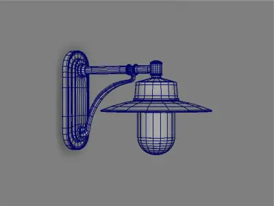 vienna public wall lamp 3D model