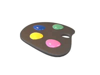 Palette v1 004 Low-poly 3D model