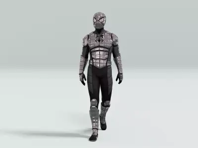 Spider-Armor MK I Rigged Animated Low-poly 3D model