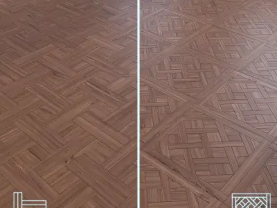 Parquet - Laminate - Wooden floor 2 in 1 Low-poly 3D model 112