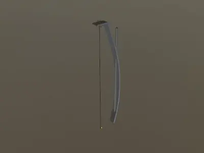 modern and futuristic street lamp post  Low-poly 3D model