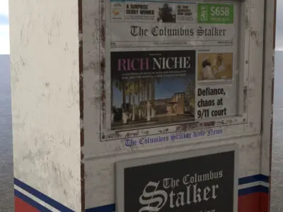 PBR Newspaper Vending Machines Low-poly 3D model