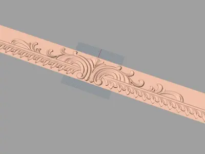 Door flower 3D relief STL Model for CNC woodworking carving E329 3D model