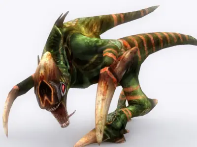 3DRT - Alien Monsters Low-poly 3D model