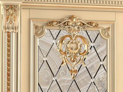 Sliding interior doors in classic style 3D model