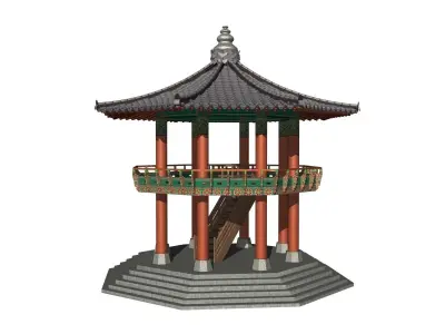 Korea Dancheong Palgakjeong 3D model