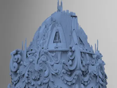 Ocean Cyberpunk Tower 4 3D model