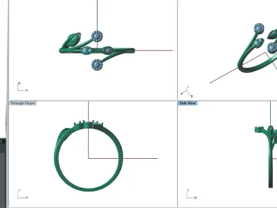 Solitaire Wedding Engagement Women Light Weight Rings 3D print model get