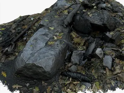 Garbage Fireplace Low-poly 3D model