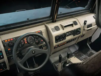  4 Armored Military Cars with Interior Realtime Pack 