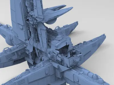 Wraith Interceptor architecture Mothership 4 3D model