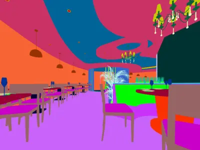 Business Restaurant - Coffee - Banquet  201 3D model