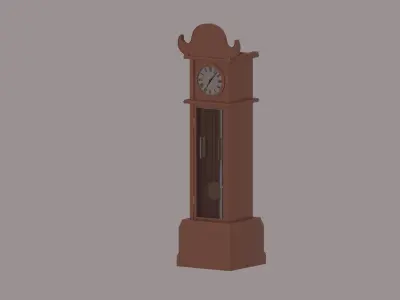 Old Grandfather Clock 3D model