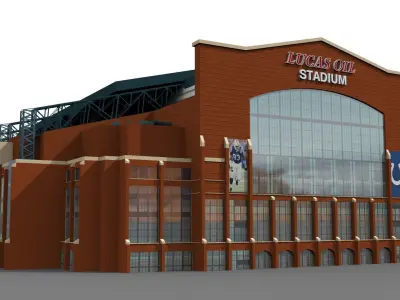 Lucas Oil Stadium  Low-poly 3D model