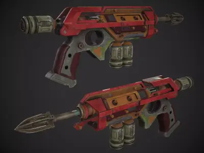 Sci-fi Harpoon Low-poly 3D model