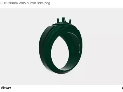 Men Ring with a Round Cut Center Stone 3D print model