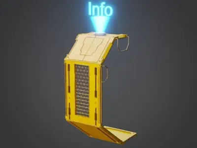 Sci Fi Deck Low-poly 3D model