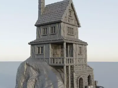 Old Miner House Tabletop Terrain 28 mm 3D print model