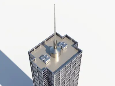 Skyscraper 5 Low-poly 3D model