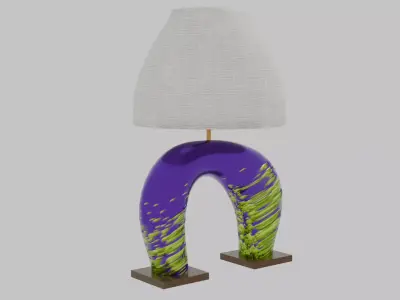 Odd Organic Abstract Table Lamp Low-poly 3D model