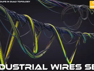Industrial Wires set 3D model