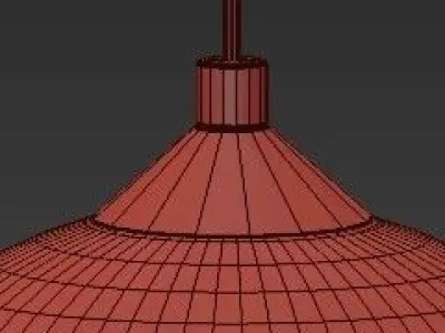 Blown Glass Clear Band Pendant 3D model
