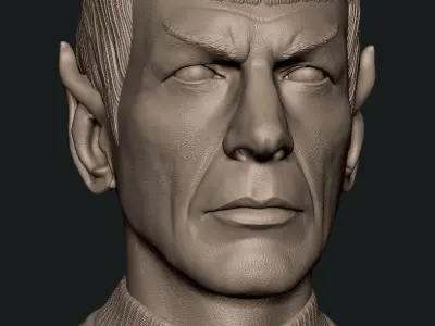 Spock Leonard Nimoy Bust 3D print model
