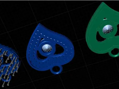 Heart Pendant 3dm stl 3D print model 3D print model