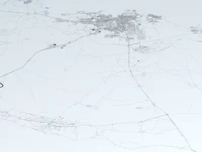 Qatar Road Network and Streets 3D model