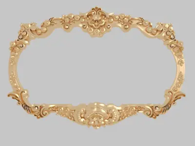 Classic frame of luxurious gold interior inlaid gold leaf CNC Texture